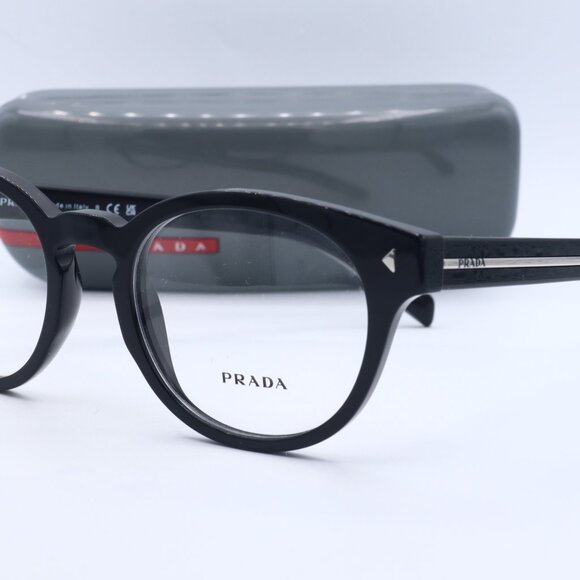 New Prada VPR A14 16K-1O1 Men's Women's Black Eyeglasses Size 52-21-150